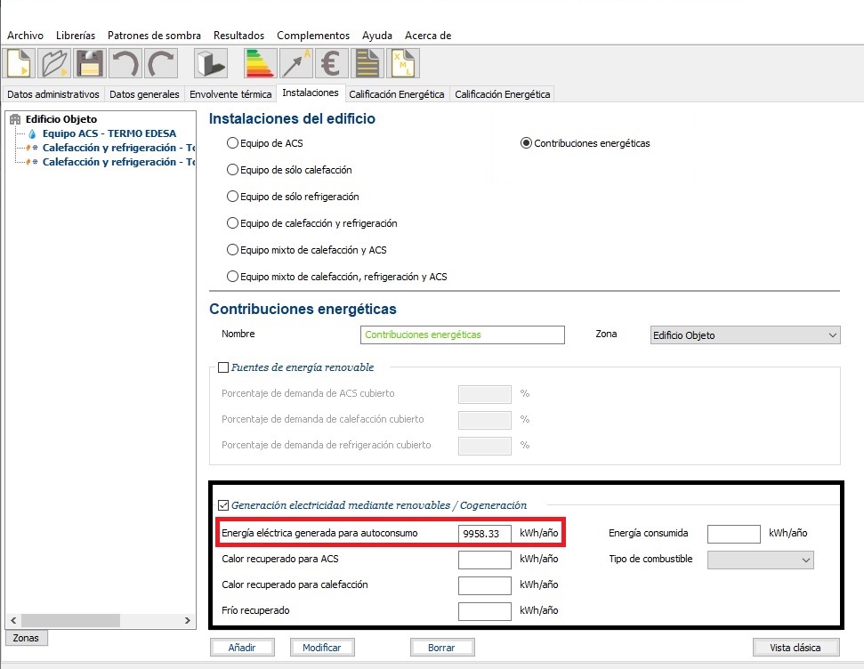 Introducción de instalación fotovoltaica para CE3X paso 2